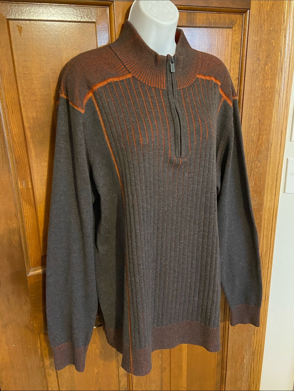 Trend by F/X Fusion refined slimming structure pullover 1/2,zip collar Size XL S